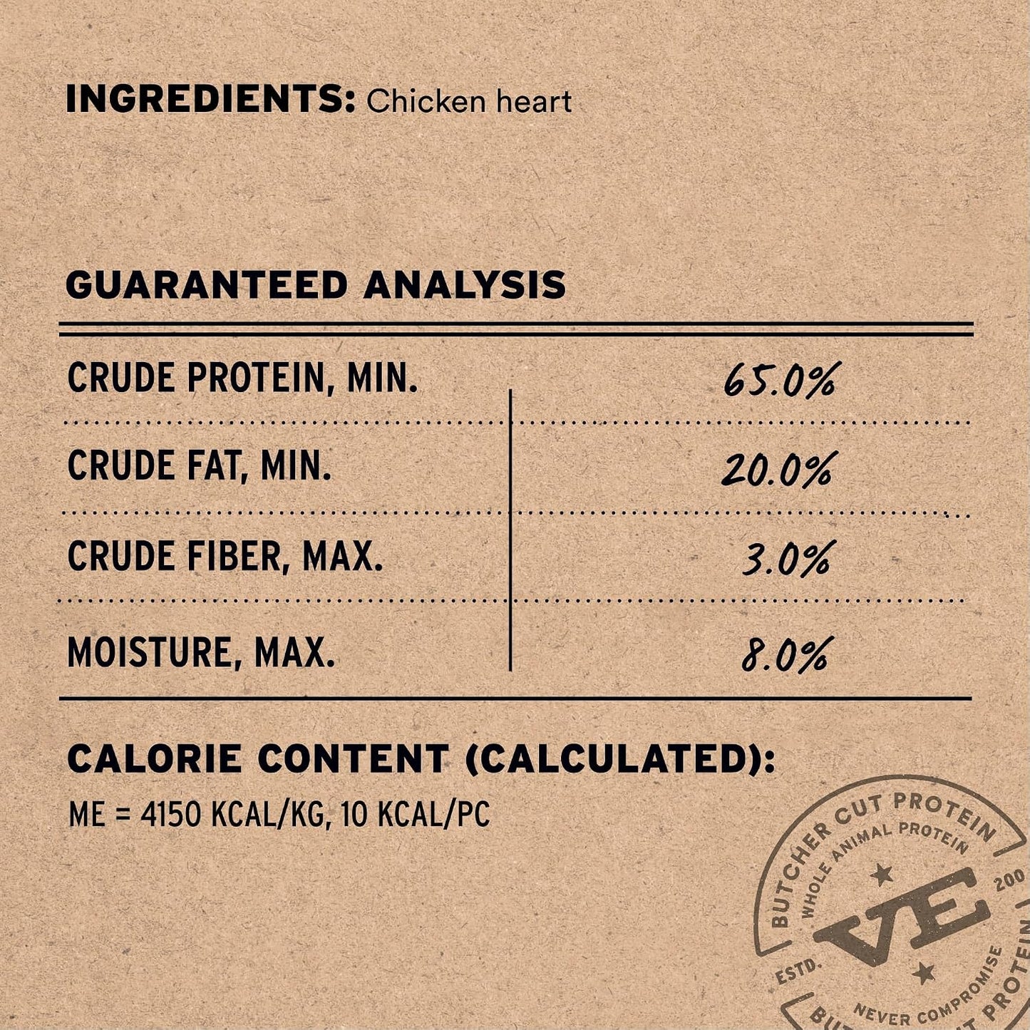 Nutrient dense single ingredient chicken heart cat treats in a bowl