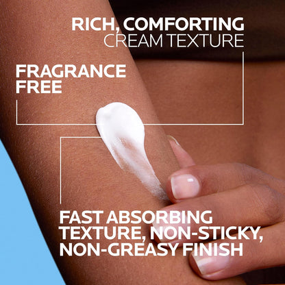 Dermatologist-tested La Roche-Posay Triple Repair cream for sensitive skin barrier recovery