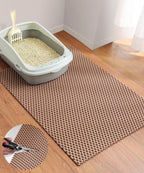 Cooyes Cat Litter Mat - Cut to Fit Any Place, 35"x23" Large Litter Trapping Mat for Litter Box, Easy to Clean, Waterproof & Non-Slip Kitty Pad, Scatter Control to Protect the Floor (Khaki) - Image 12