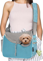 PetAmi Dog Sling Carrier for Small Dogs Under 10 lbs, Hands Free Crossbody Puppy Cat Carrier for Travel with Breathable Mesh, Padded Strap, Removable Sherpa Bed, Pockets & Poop Bag Dispenser, Pink - Image 12
