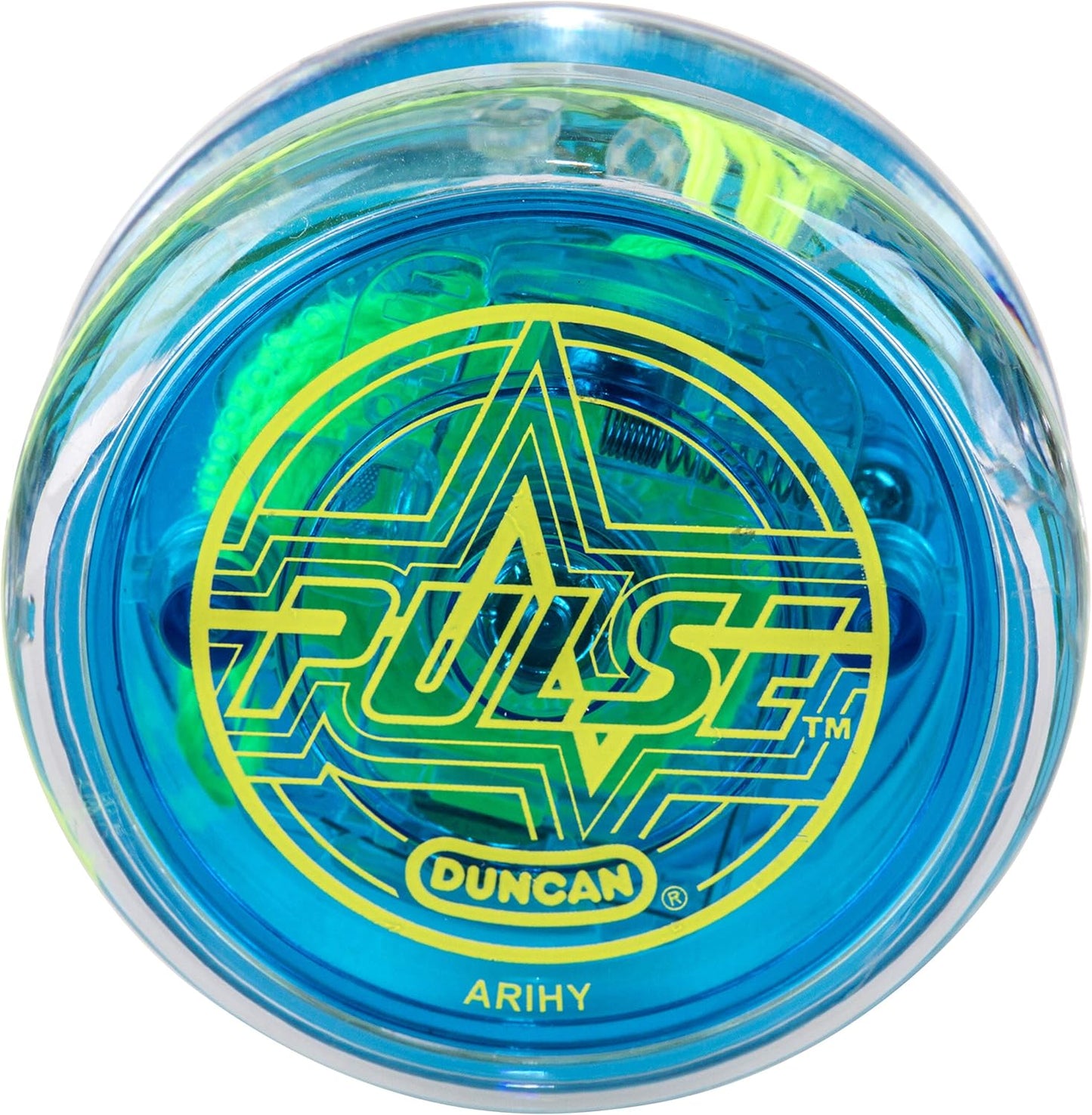 Duncan Toys Pulse LED Light-Up Yo-Yo front view showing clear blue design