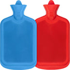 SteadMax 2 pack natural rubber hot water bottles front view