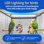 HappyBird Lighting Bird Cage Light with Chew Guard - Full Spectrum LED Pet Light - Simulates Natural Environment - Safe for Hookbill Birds - Easy to Install - (24" Long) - Image 2