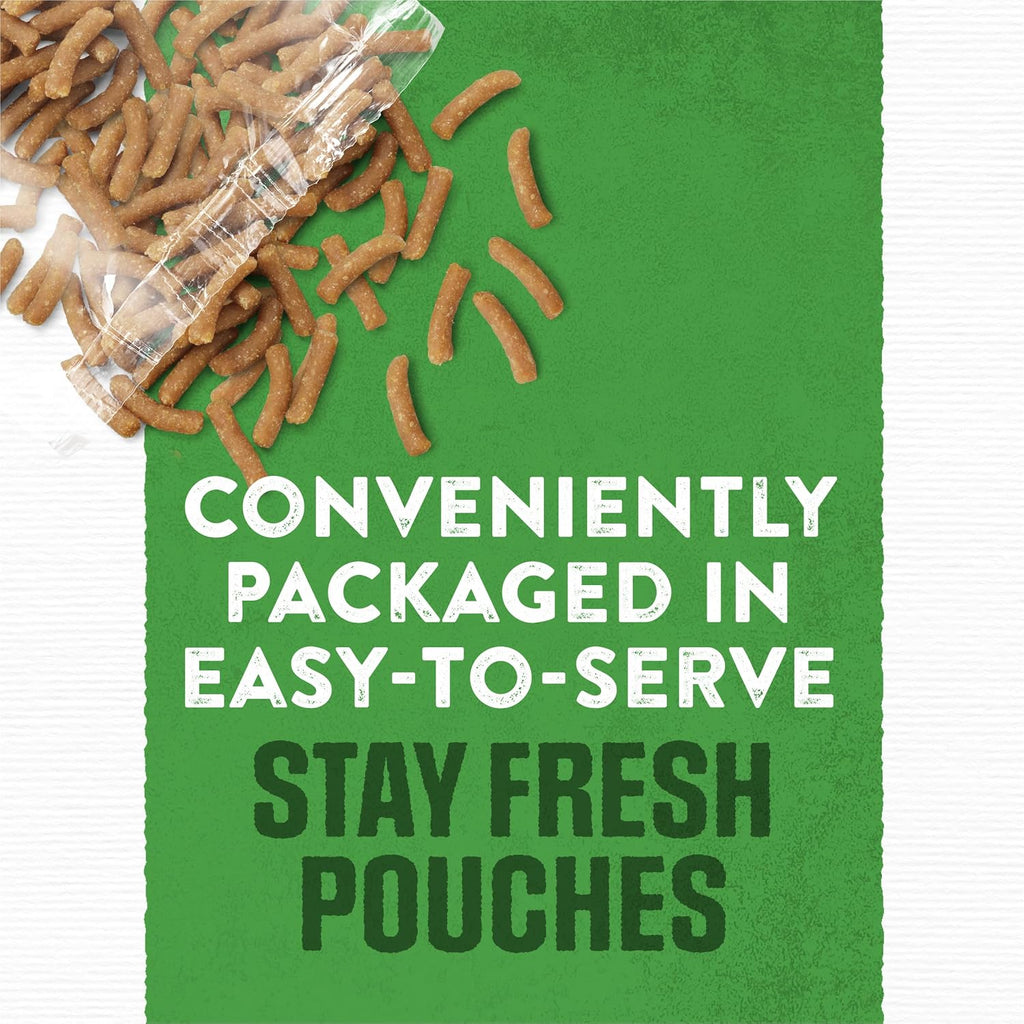 Purina Moist and Meaty soft kibble topper pouch opening demonstration
