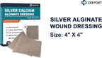 Ten pack individual silver alginate wound dressing squares for burns and ulcers