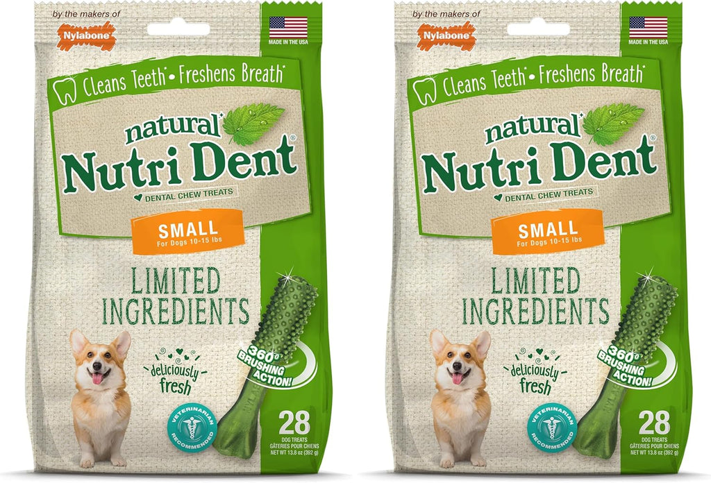 Nylabone Nutri Dent Dog Dental Chews - Natural Dog Teeth Cleaning & Breath Freshener - Dental Treats for Dogs - Filet Mignon Flavor, Small (64 Count) - Image 14