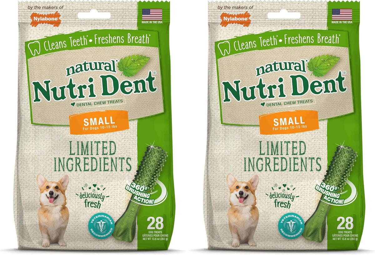 Nylabone Nutri Dent Dog Dental Chews - Natural Dog Teeth Cleaning & Breath Freshener - Dental Treats for Dogs - Filet Mignon Flavor, Small (64 Count) - Image 14
