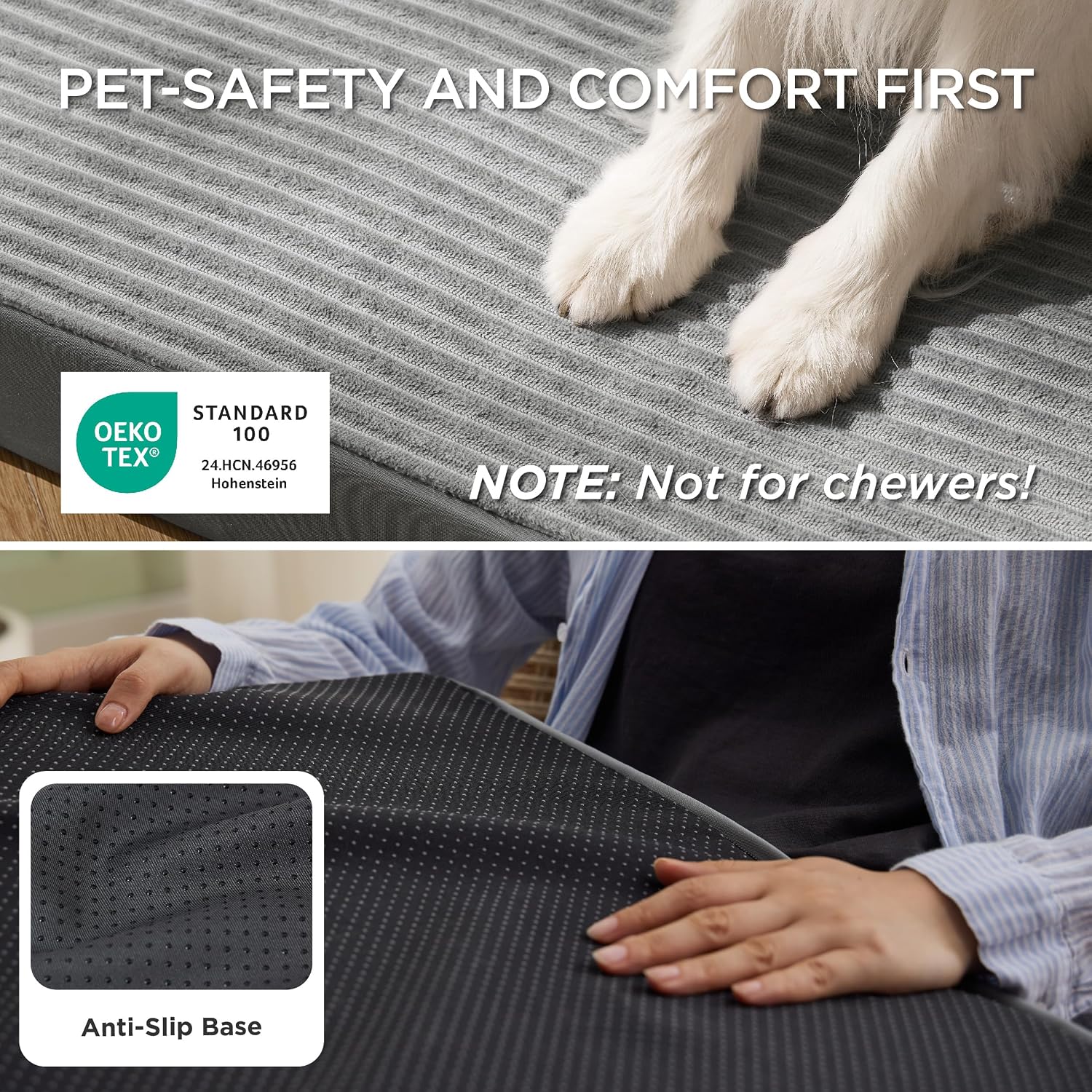 Bedsure pet bed inside a wire dog crate
