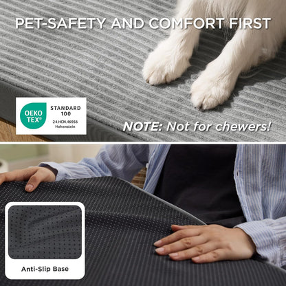 Bedsure pet bed inside a wire dog crate