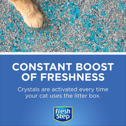 Blue water soluble pet safe cat litter deodorizer packaging