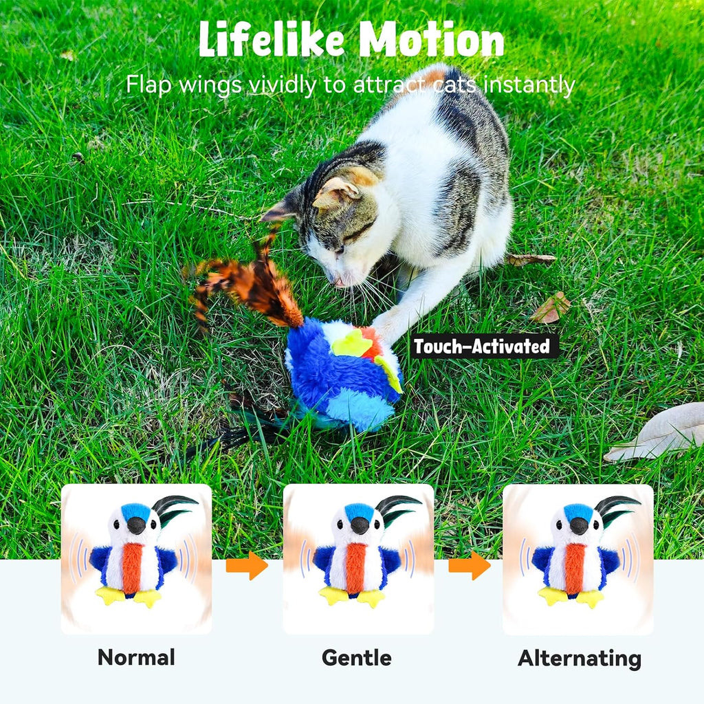 Zeepet multi speed automatic cat toy package contents including clip and rope.