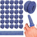 LAOJU finger bandage roll pack front view showing blue breathable cotton tubular finger cots for wound care