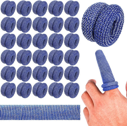 LAOJU finger bandage roll pack front view showing blue breathable cotton tubular finger cots for wound care