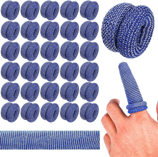 LAOJU finger bandage roll pack front view showing blue breathable cotton tubular finger cots for wound care