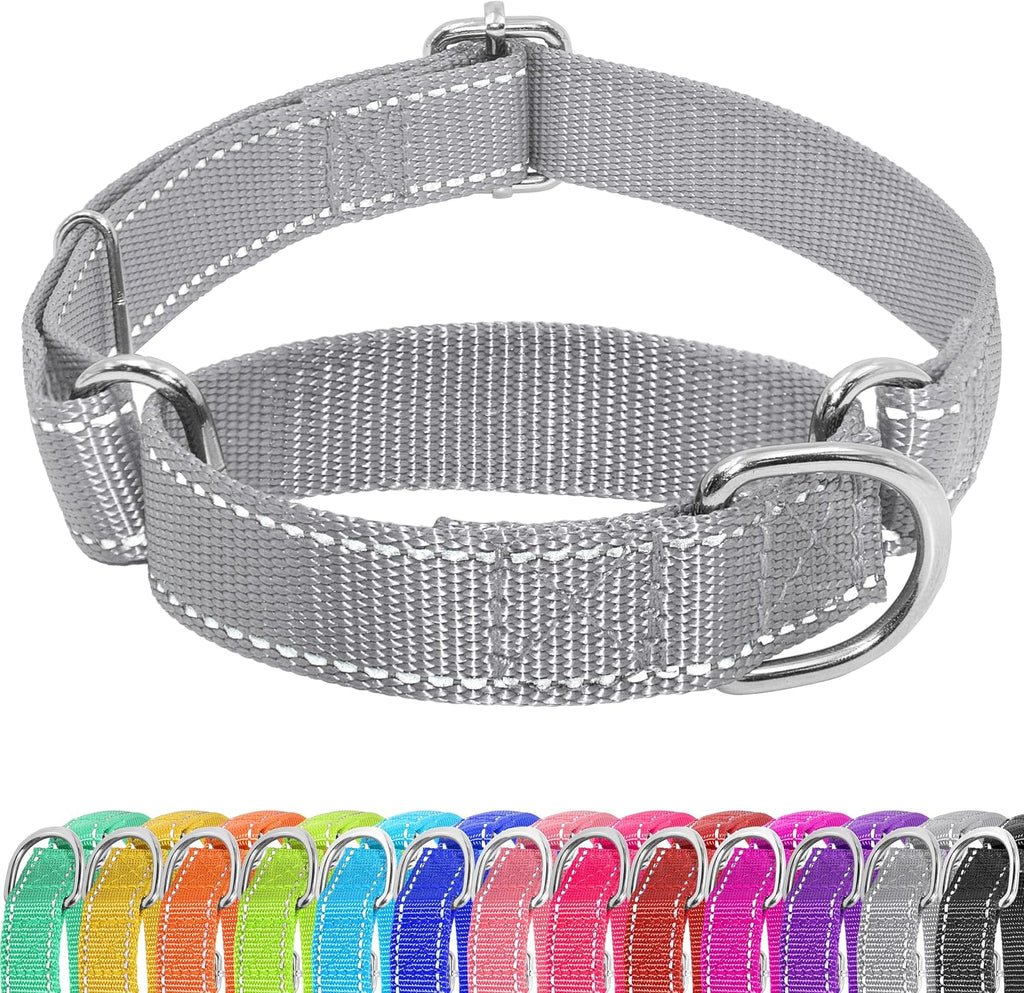 Seyezo Martingale Dog Collar - Adjustable No Buckle, Reflective Heavy Duty Nylon No Pull Collar for Small to Large Dogs, XS, Green - Image 15