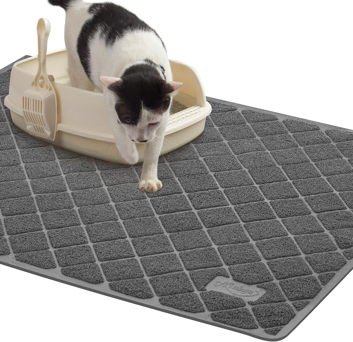 Niubya Premium Cat Litter Mat, Litter Box Mat with Non-Slip and Waterproof Backing, Litter Trapping Mat Soft on Kitty Paws and Easy to Clean, Cat Mat Traps Litter from Box - Image 9