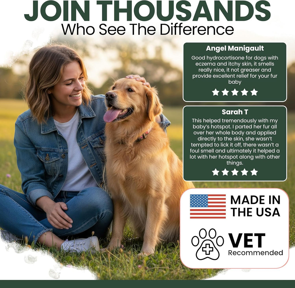 Chew and Heal Labs dog dermatitis relief topical cream application