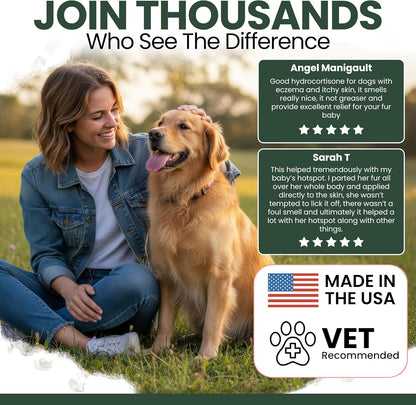 Chew and Heal Labs dog dermatitis relief topical cream application