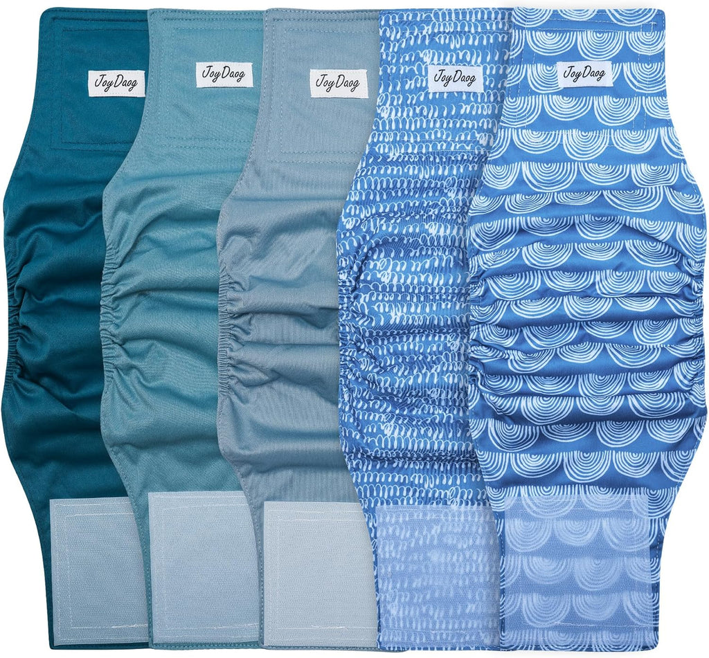 JoyDaog Reusable Dog Belly Bands for Male Dogs Diapers,5 Pack Premium Washable Dog Diapers Male Puppy Nappies Wrap,M - Image 9