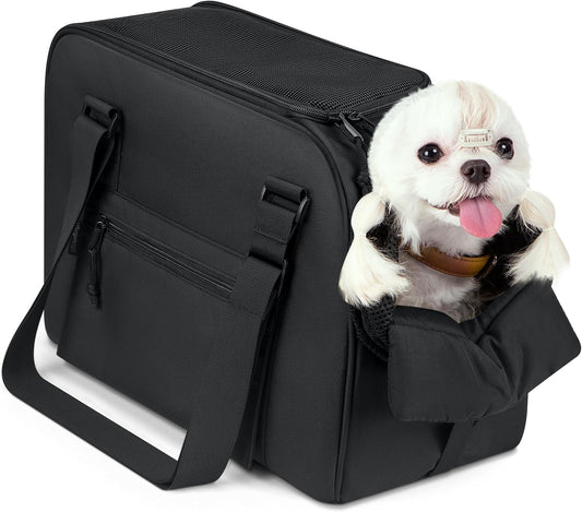 BurgeonNest dog purse carrier front view black color