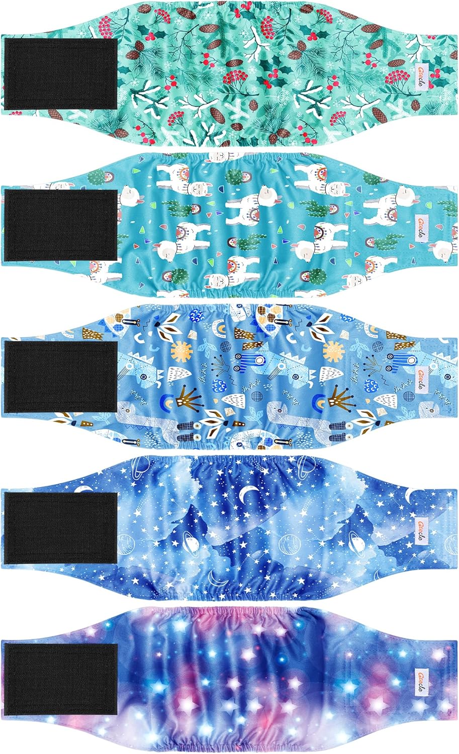 5 Pack Dog Diapers Male, Premium Belly Bands for Dogs, High Absorbing Male Dog Pee Wraps for Doggie in Incontinence or Excitable Urination and Training XS - Image 9
