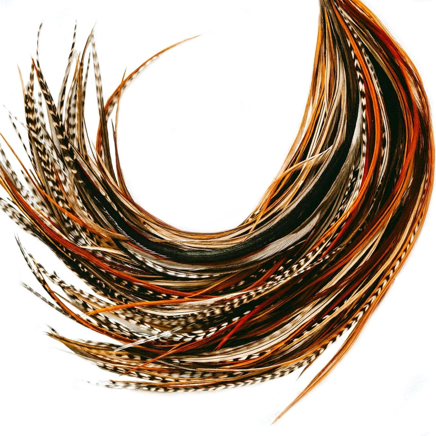 Feather Headz 50 natural color hair extensions front view