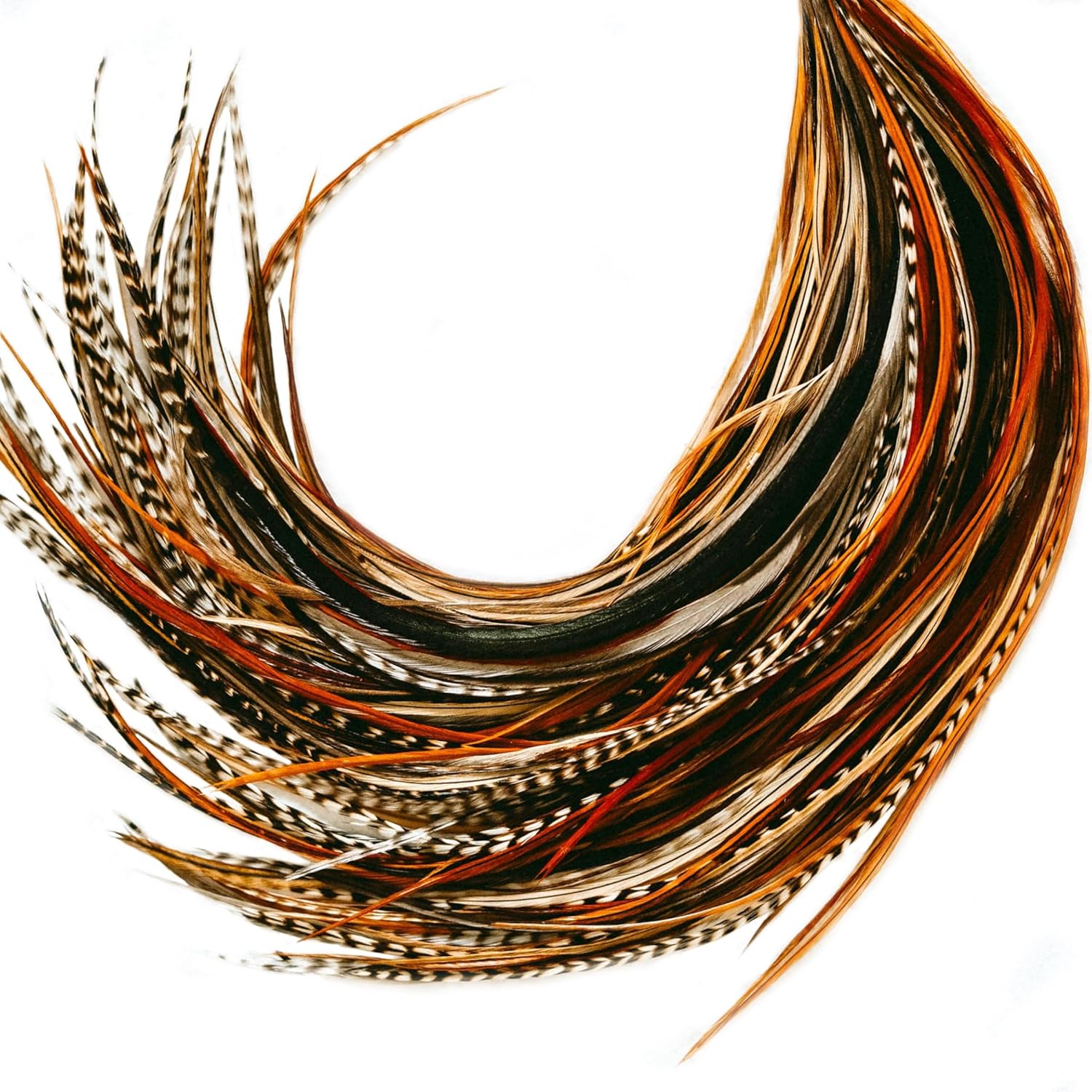 Feather Headz 50 natural color hair extensions front view