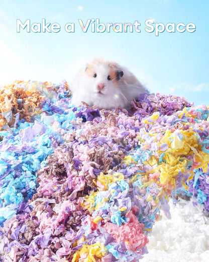 BUCATSTATE Hamster Bedding 70L, Truly 99% Dust-Free Small Animal Paper Bedding Odor Control, Cozy Hamster Litter for Rabbit Rat Syrian Dwarf Hamsters Gerbils (Harvest Sunset) - Image 8