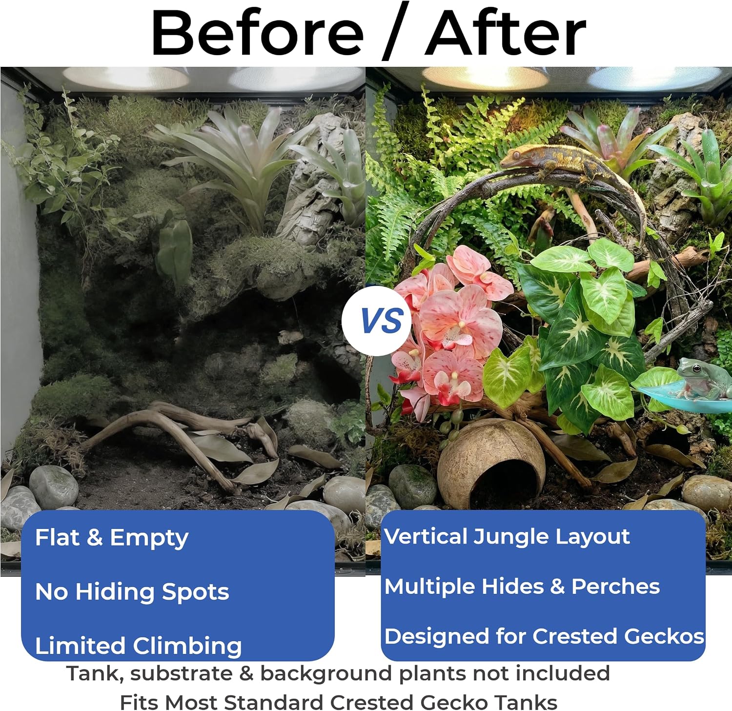 Bendable climbing vine for reptile terrarium setup