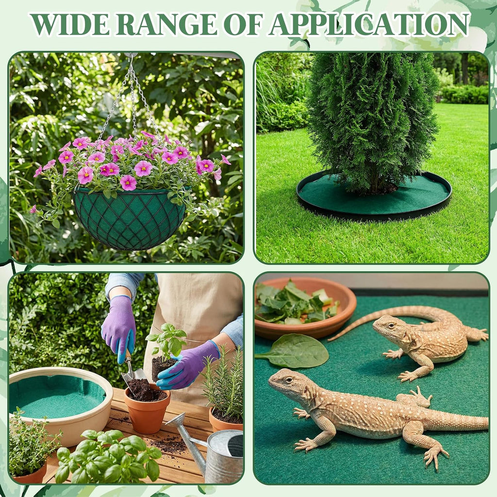 HunnmingRe snake and bearded dragon tank accessories package containing sixteen reusable felt mats