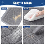 Smiry cat litter mat being vacuumed for easy cleaning maintenance
