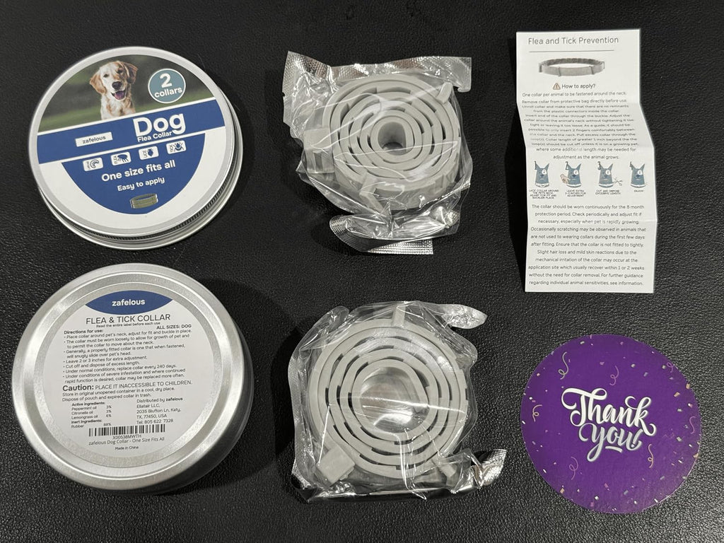 Instructions for fitting and trimming dog flea collar