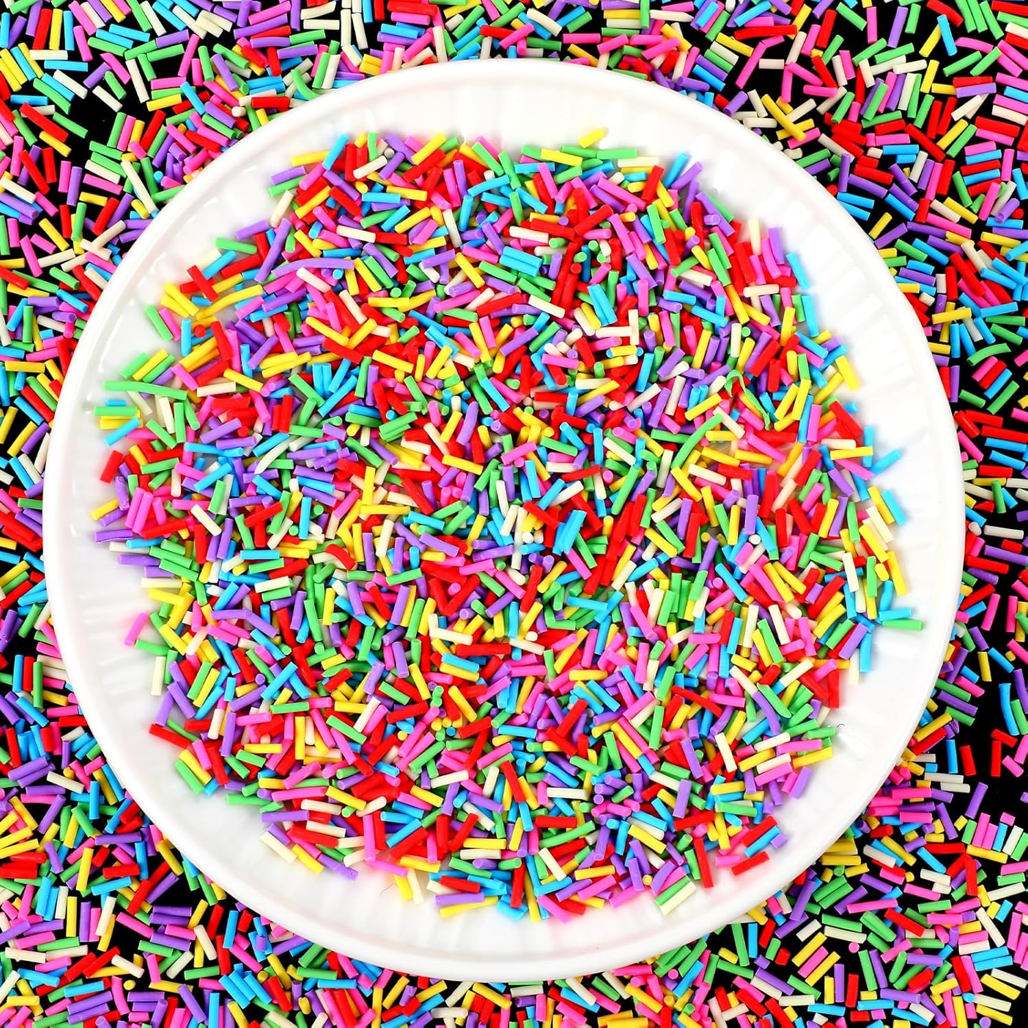 Ybeaty 100g fake sprinkles colorful polymer clay pack