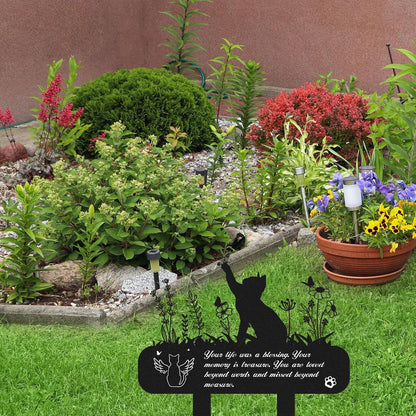 Measurement breakdown of the thirteen point four by twelve inch pet loss garden sign