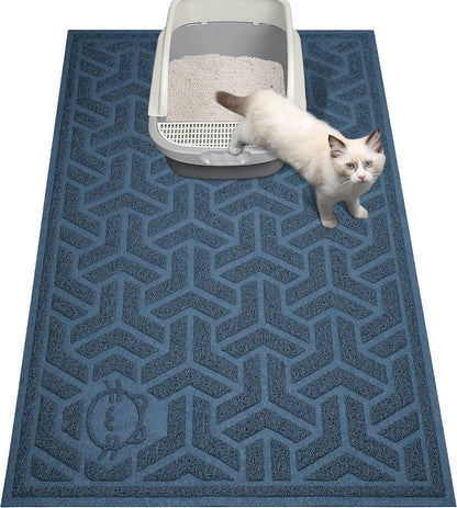 UPSKY Cat Litter Mat, Litter Trapping Mat Soft on Kitty Paws, Large Litter Box Mat 35" x 24" Scatter Control for Indoor Cats Waterproof and Extra Large Pretty Litters Carpet - Image 9