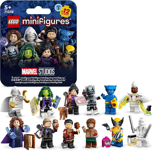 LEGO Marvel Series 2 71039 mystery blind box front view showcasing superhero artwork.