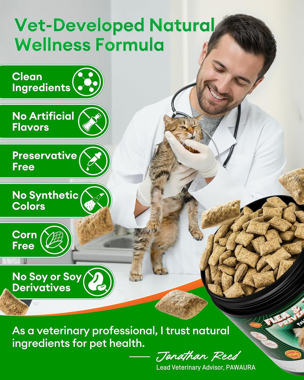 Pawaura chicken flavored cat chews closeup