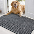 Tydle EHEYCIGA super absorbent dog door mat grey front view for muddy paws.