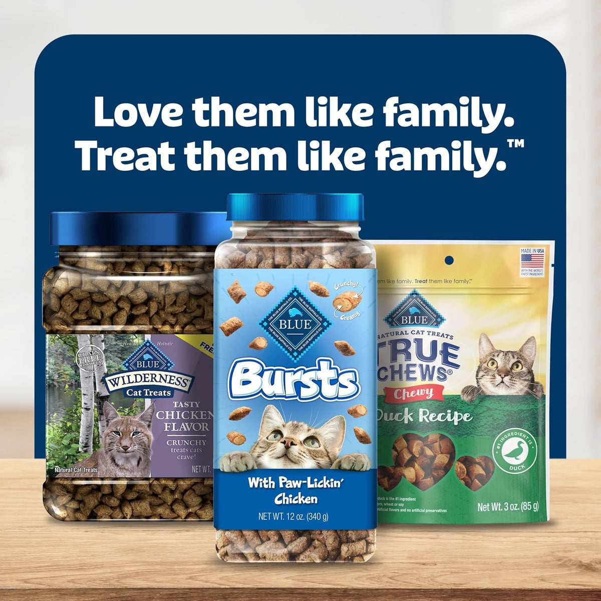 Blue Buffalo Bursts Paw-Lickin' Chicken Crunchy & Creamy Cat Treats, Great for Training, Made with Real Chicken Natural Cat Treats Enhanced with Vitamins, Minerals & Other Nutrients, Tub 12 oz. - Image 9