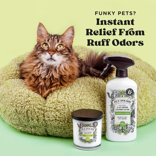 Pet-Pourri Purrfectly Bamboo cat litter odor eliminator spray bottle
