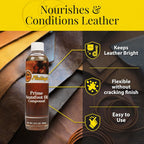 Fiebing's leather preservative liquid texture demonstration