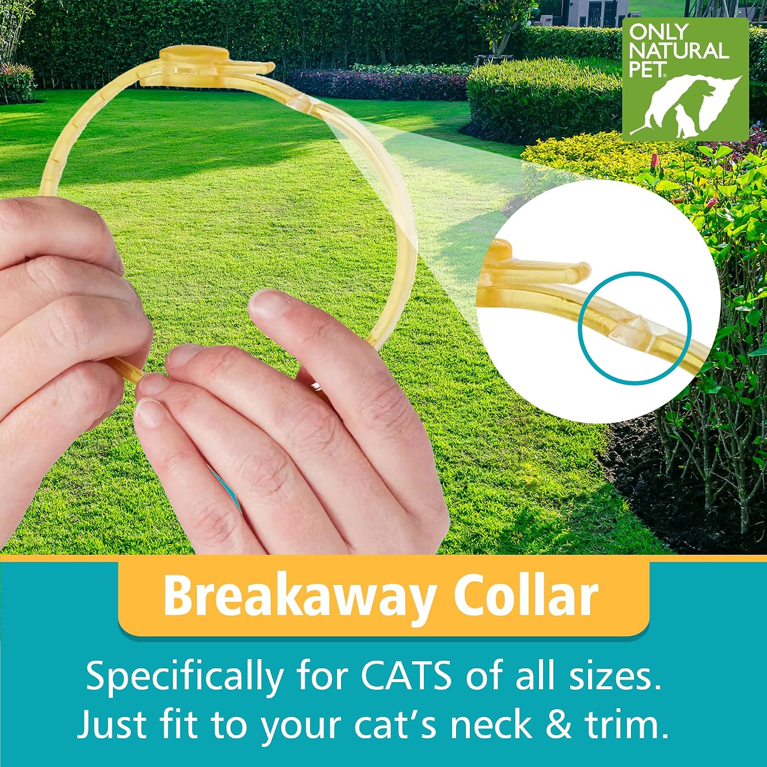 Only Natural Pet collar for cats with essential oil protection label