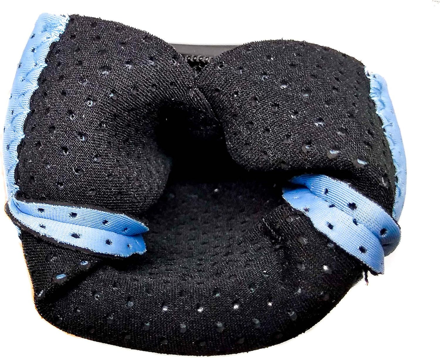 Set of four blue lightweight dog boots for large breeds