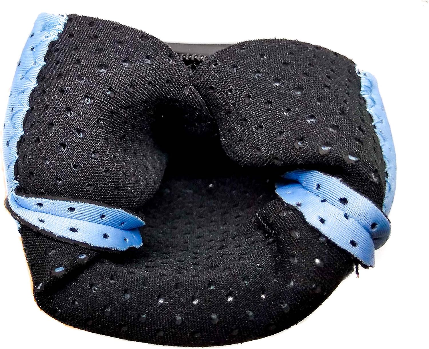 Set of four blue lightweight dog boots for large breeds