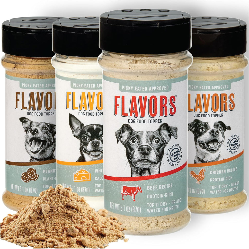 BEAUMONT BASICS Flavors Dog Food Topper pack front view showcasing premium natural dog food seasonings.