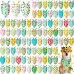 Abbylike 100 Pcs Paw Print Dog Bandanas Bulk Cute Footprint Bandanas for Dogs Triangle Kerchief Bib Scarf for Pets National Dog Day Party Costume Photo Props Accessories Pet Shops (25.6 x 17.7 x 17.7) - Image 10
