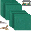 HunnmingRe sixteen piece reptile carpet terrarium liner front view in bright green felt