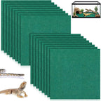 HunnmingRe sixteen piece reptile carpet terrarium liner front view in bright green felt