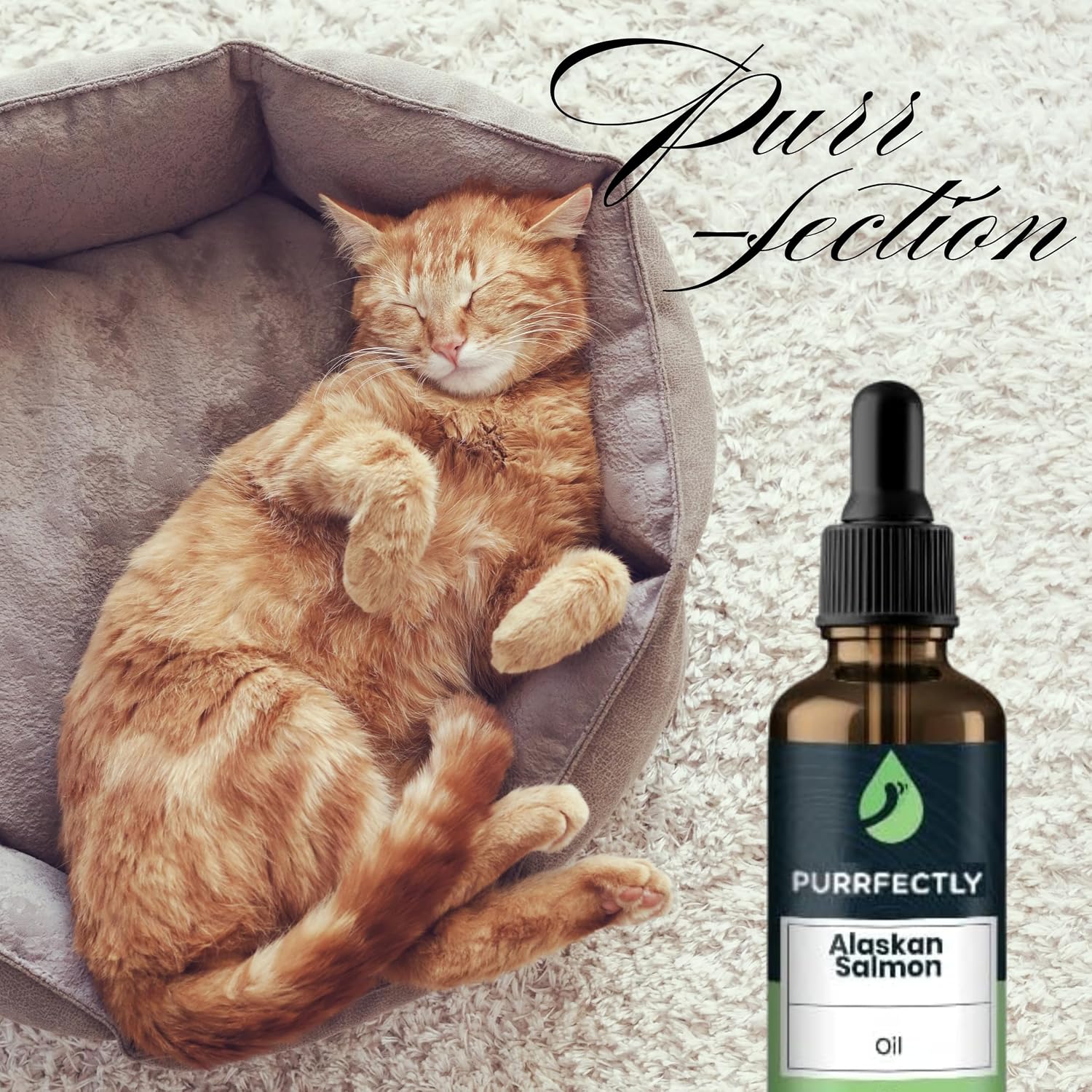 Authentic USA imported Purrfectly omega 3 6 9 liquid oil for aging cat care