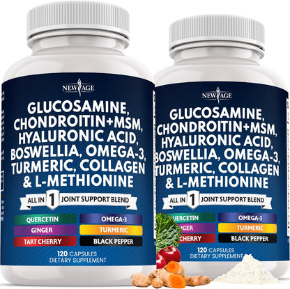New Age Glucosamine Chondroitin MSM capsules with Turmeric and Collagen